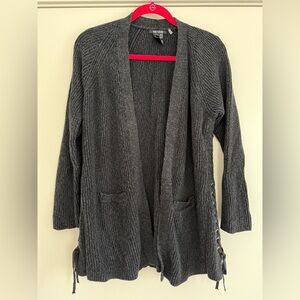 NIC+ZOE Charcoal Open-Front Cardigan